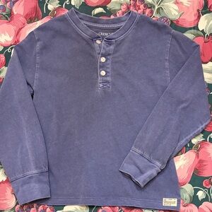 J. Crew Kids Blue Long Sleeve Henley